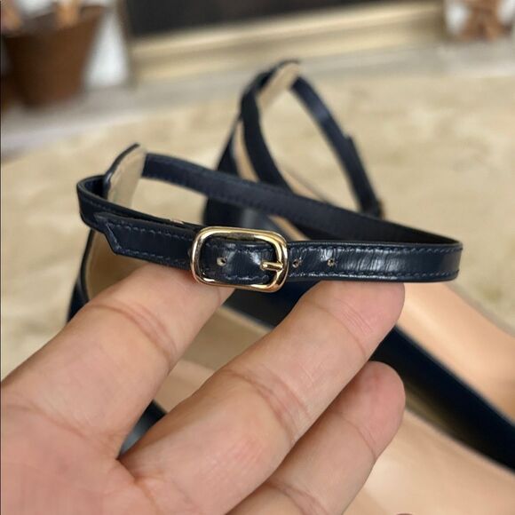 J. Crew Glossy Leather Stiletto Pumps Heels with Ankle Straps - Picture 12 of 15